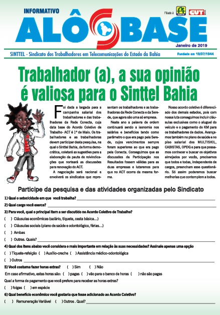Sinttel Bahia inicia campanha salarial na Rede Conecta
