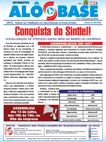 Sinttel convoca assembleia na BS Service