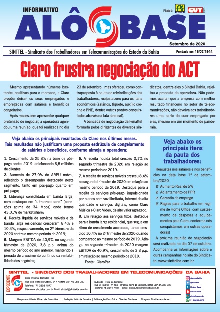 Claro frustra negociação do Acordo Coletivo de Trabalho