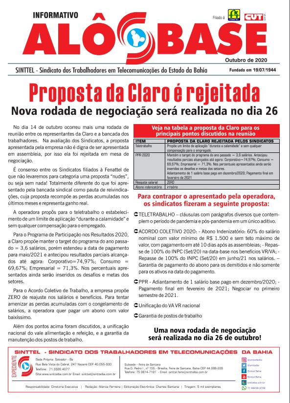 Proposta da Claro é rejeitada