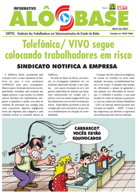 Telefônica/ VIVO segue colocando trabalhadores em risco