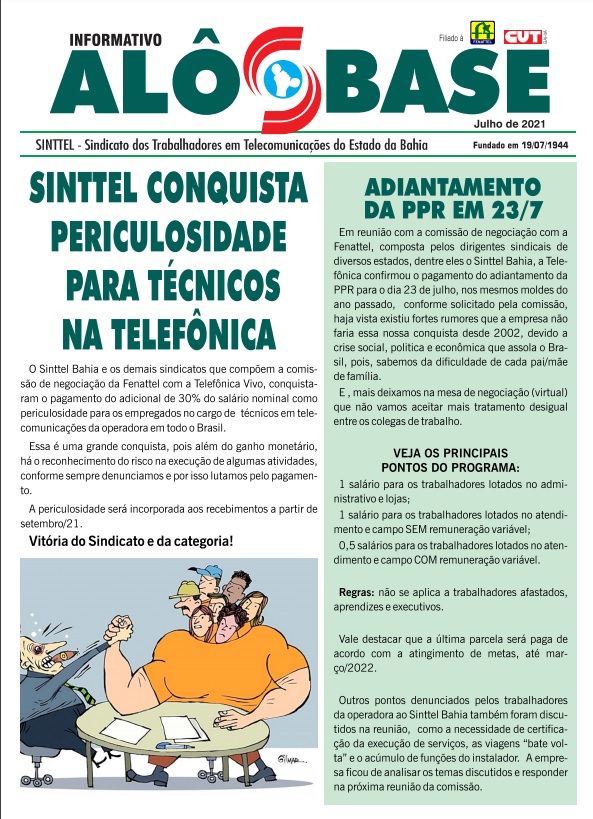 Sinttel conquista periculosidade para técnicos da Telefônica