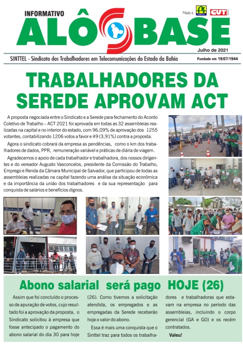 Trabalhadores da Serede aprovam ACT 2021