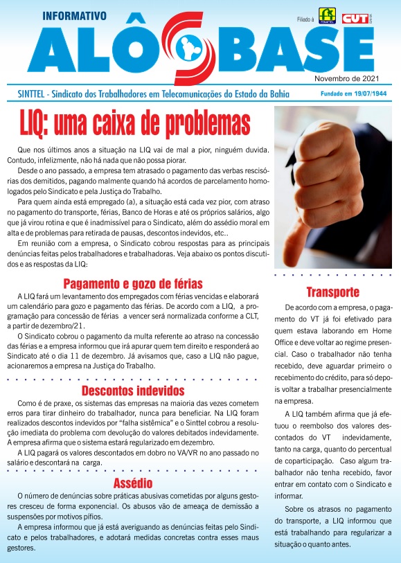 LIQ: uma caixa de problemas