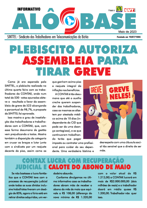 INFORMATIVO - PLEBISCITO AUTORIZA ASSEMBLÉIA PARA TIRAR GREVE