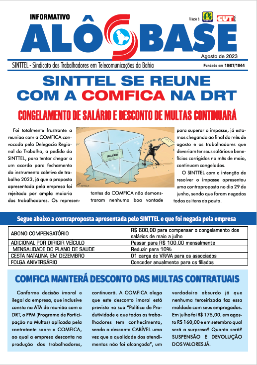 INFORMATIVO: SINTTEL SE REUNE COM A COMFICA NA DRT