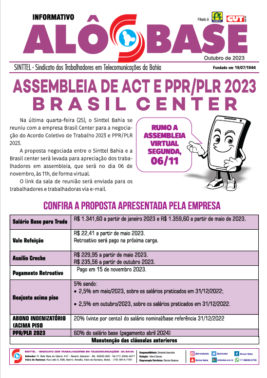 ASSEMBLEIA DE ACT E PPR/PLR 2023 BRASIL CENTER