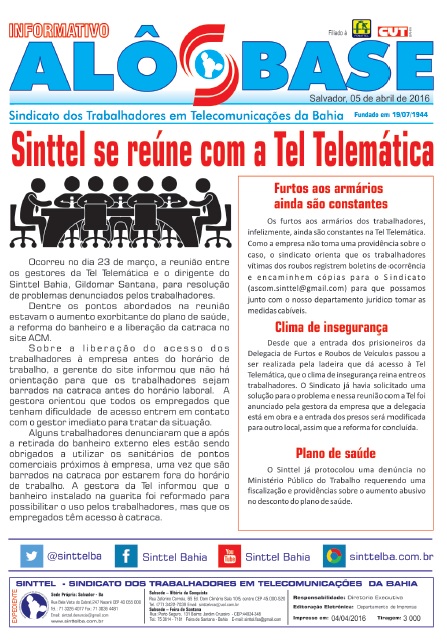 Sinttel se reúne com a Tel Telemática