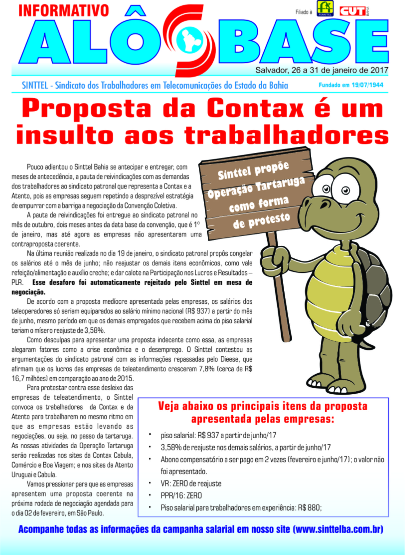 Proposta da Contax é um insulto aos trabalhadores