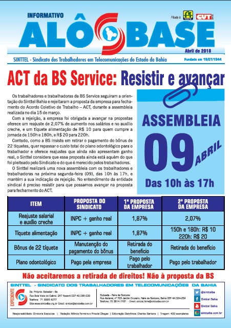 ACT da BS Service: Resistir e avançar