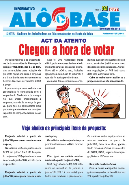 ACT da Atento: Assembleias acontecem hoje (03), das 11h às 18h, em todos os sites da empresa